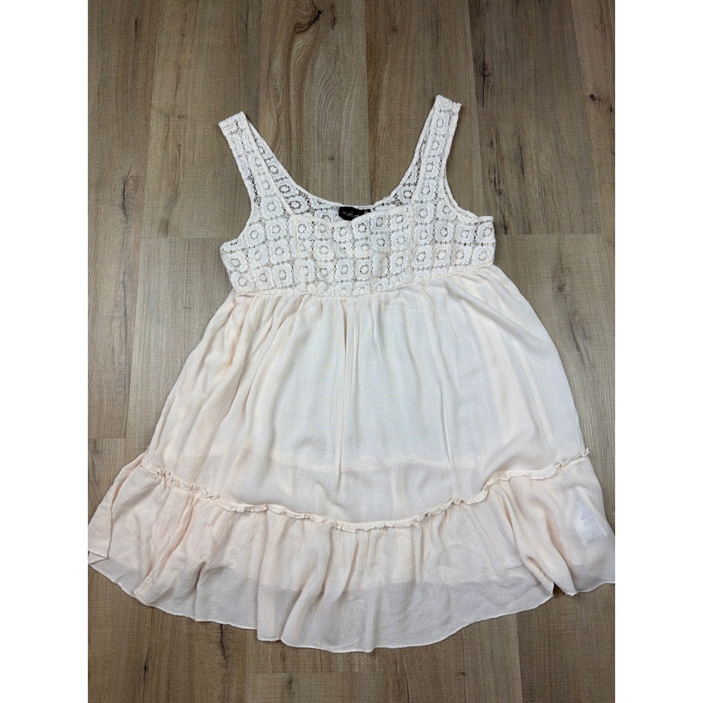 Out From Under Urban Outfitters Crochet Lace Babydoll‎ Tank Top Cream Medium